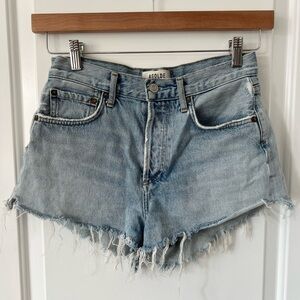 Agolde Parker Cut Off Distressed Hem Denim Shorts | Size 24
